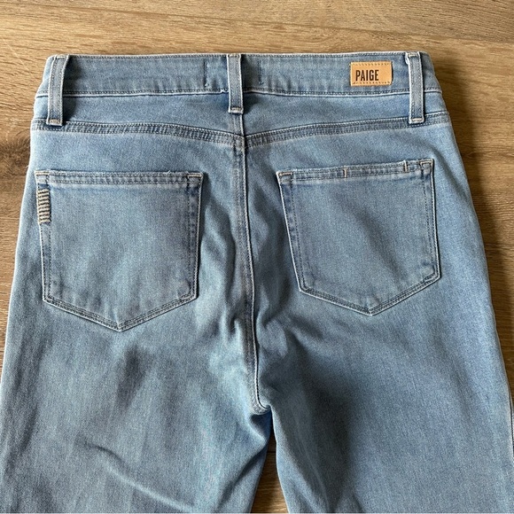 New Paige Rory Crop Flare Kaede Distressed Jeans Sz 28 - Picture 9 of 10